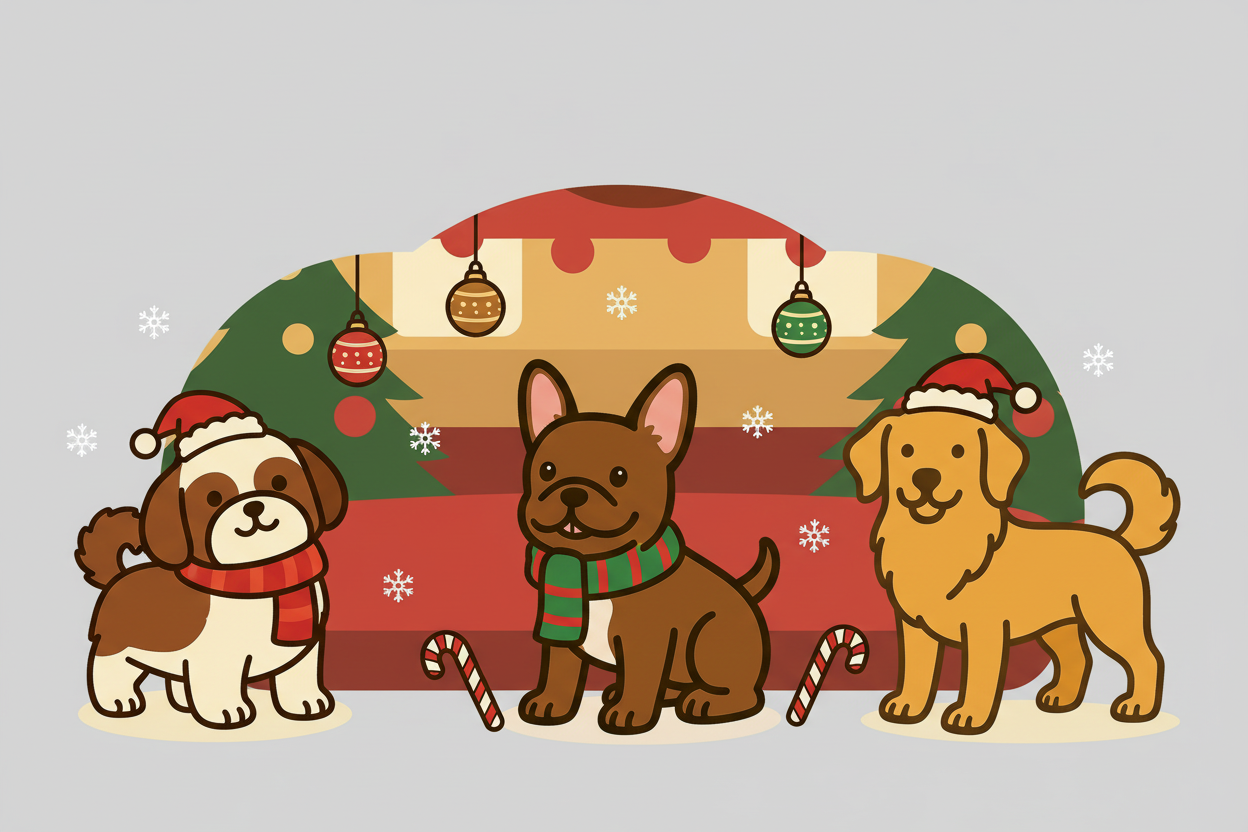 Banner Desktop 3 Cães Natalícios